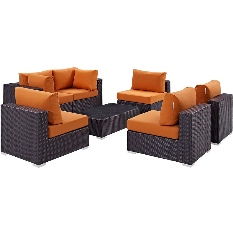 Modway Furniture Outdoor Seating Sets EEI-2164-EXP-ORA-SET IMAGE 3