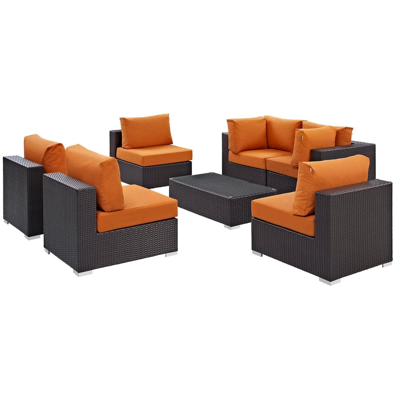 Modway Furniture Outdoor Seating Sets EEI-2164-EXP-ORA-SET IMAGE 4