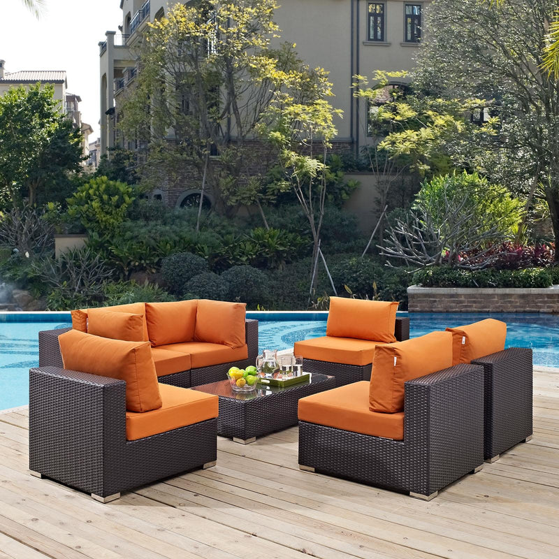 Modway Furniture Outdoor Seating Sets EEI-2164-EXP-ORA-SET IMAGE 8