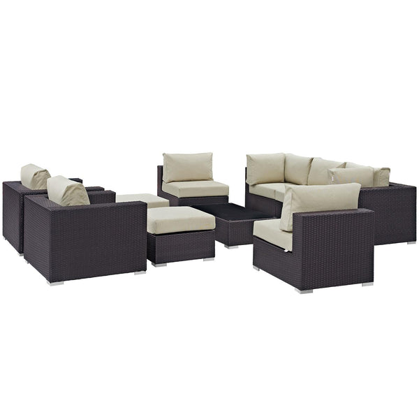 Modway Furniture Outdoor Seating Sets EEI-2169-EXP-BEI-SET IMAGE 1