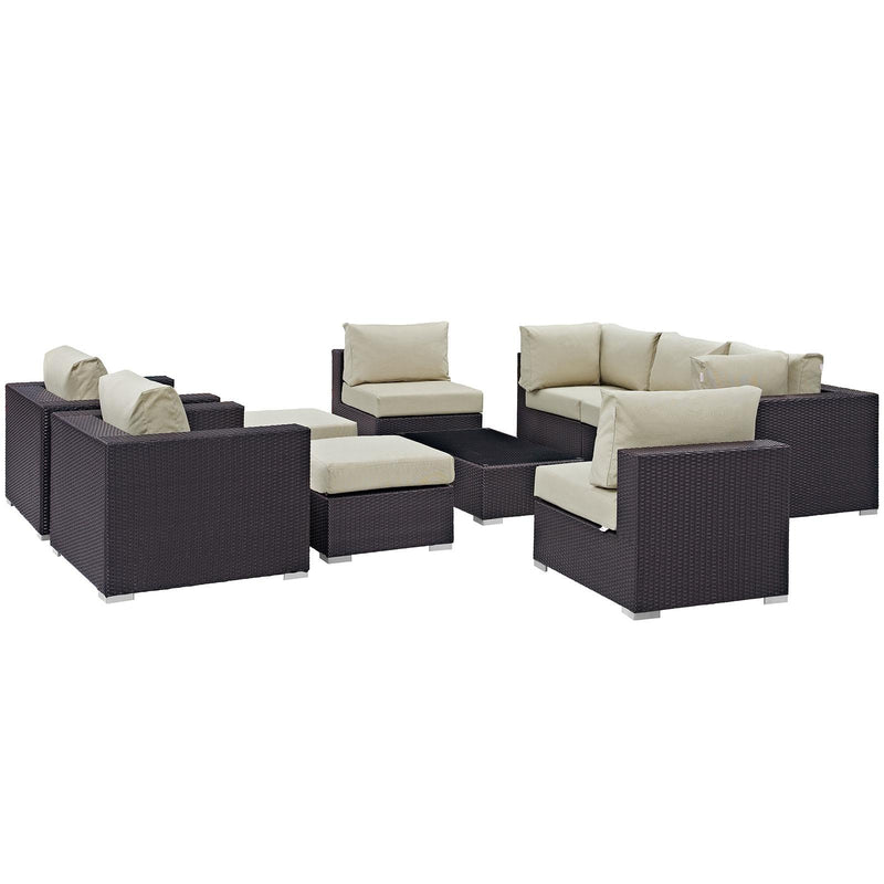 Modway Furniture Outdoor Seating Sets EEI-2169-EXP-BEI-SET IMAGE 1