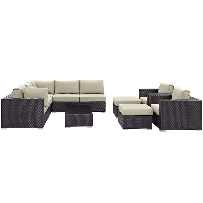 Modway Furniture Outdoor Seating Sets EEI-2169-EXP-BEI-SET IMAGE 2