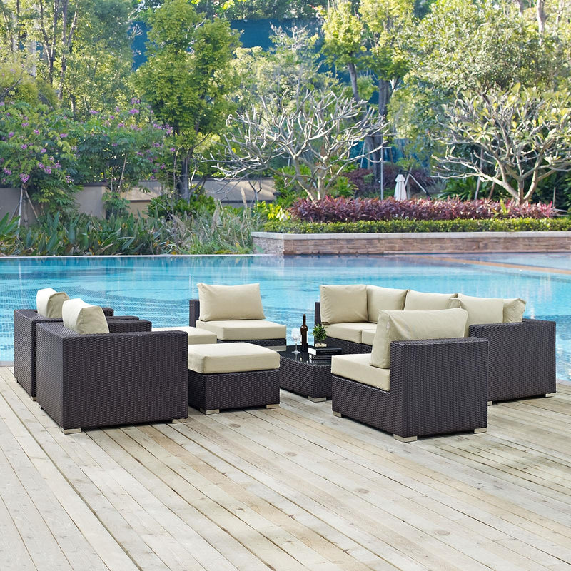 Modway Furniture Outdoor Seating Sets EEI-2169-EXP-BEI-SET IMAGE 8