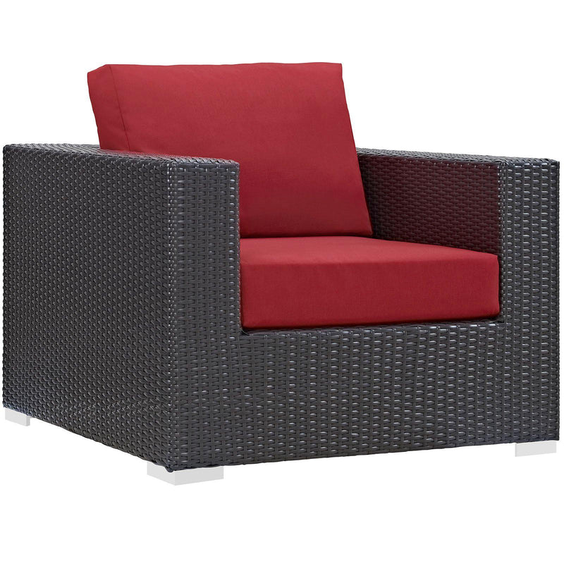 Modway Furniture Outdoor Seating Sets EEI-2169-EXP-RED-SET IMAGE 3