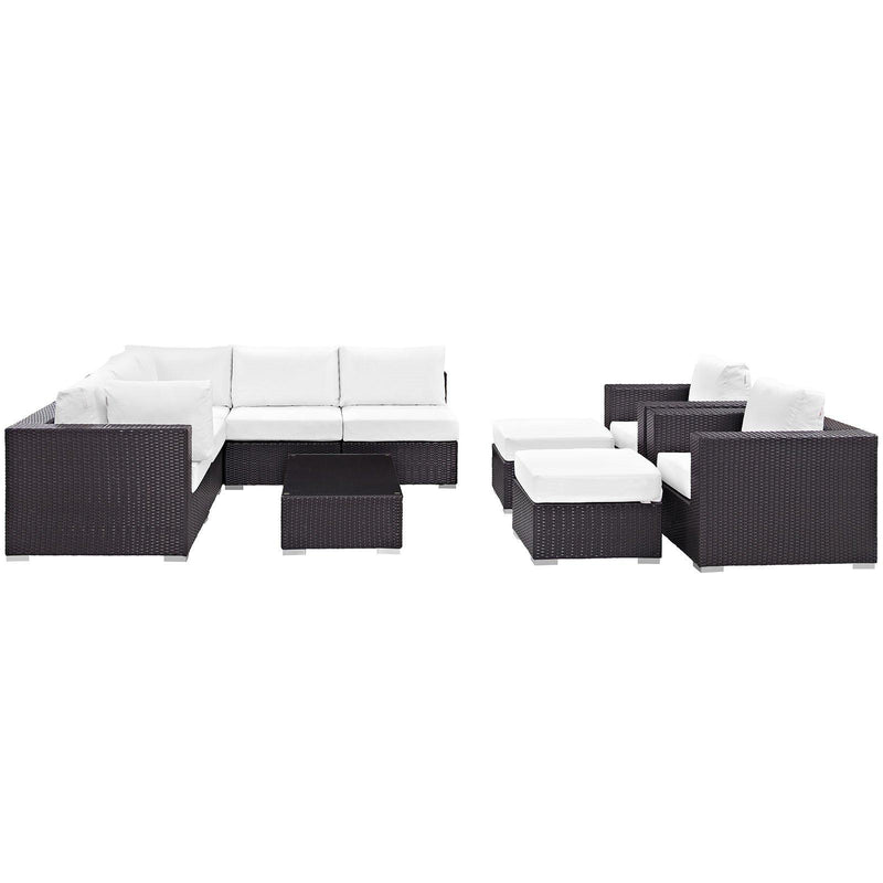 Modway Furniture Outdoor Seating Sets EEI-2169-EXP-WHI-SET IMAGE 2