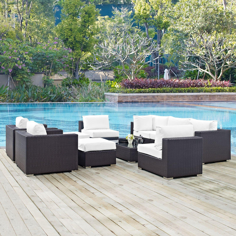 Modway Furniture Outdoor Seating Sets EEI-2169-EXP-WHI-SET IMAGE 8