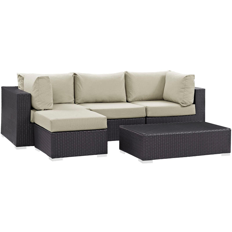 Modway Furniture Outdoor Seating Sets EEI-2172-EXP-BEI-SET IMAGE 2