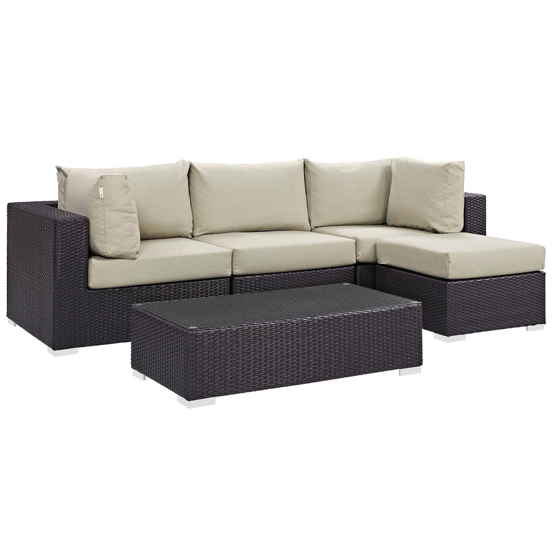 Modway Furniture Outdoor Seating Sets EEI-2172-EXP-BEI-SET IMAGE 3