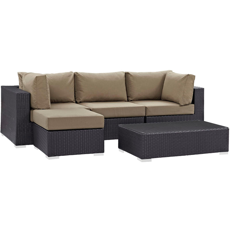 Modway Furniture Outdoor Seating Sets EEI-2172-EXP-MOC-SET IMAGE 2