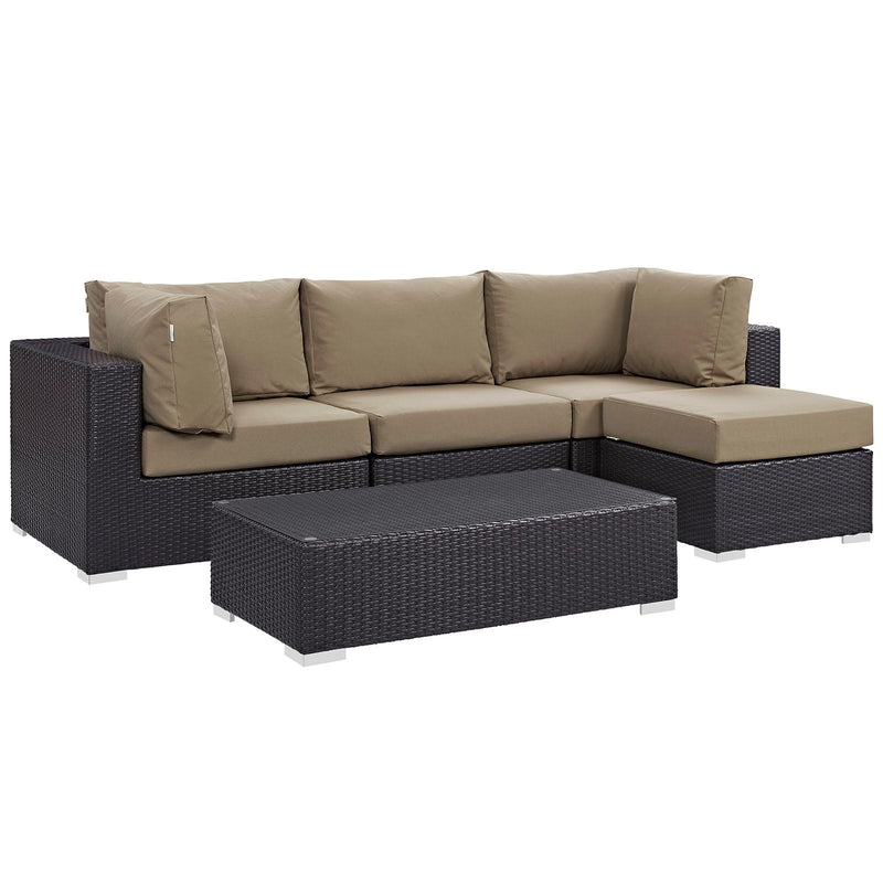 Modway Furniture Outdoor Seating Sets EEI-2172-EXP-MOC-SET IMAGE 3