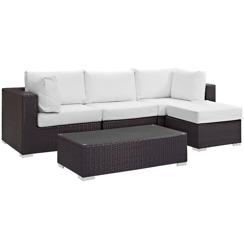 Modway Furniture Outdoor Seating Sets EEI-2172-EXP-WHI-SET IMAGE 3