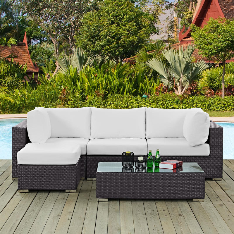 Modway Furniture Outdoor Seating Sets EEI-2172-EXP-WHI-SET IMAGE 8