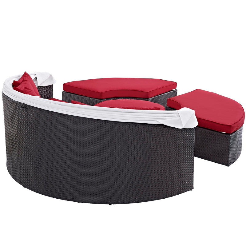 Modway Furniture Outdoor Seating Daybed EEI-2173-EXP-RED-SET IMAGE 5