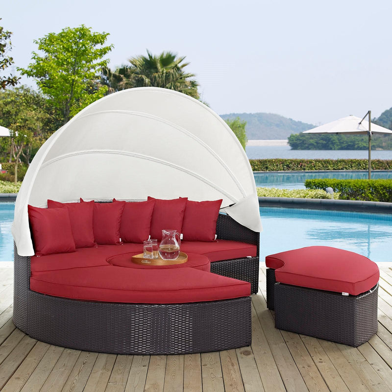 Modway Furniture Outdoor Seating Daybed EEI-2173-EXP-RED-SET IMAGE 6