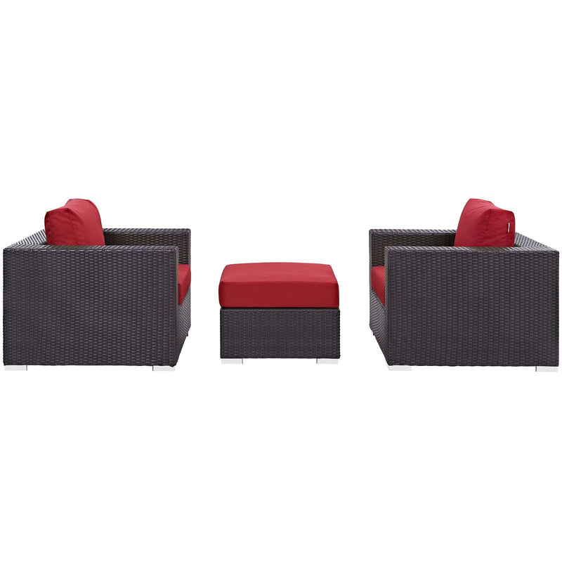 Modway Furniture Outdoor Seating Sets EEI-2174-EXP-RED-SET IMAGE 3