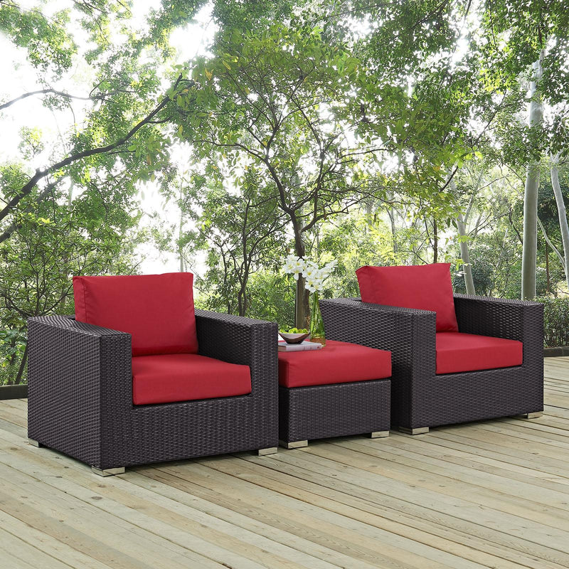 Modway Furniture Outdoor Seating Sets EEI-2174-EXP-RED-SET IMAGE 6