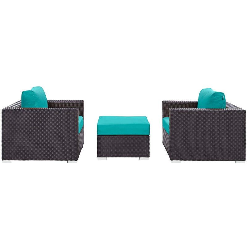 Modway Furniture Outdoor Seating Sets EEI-2174-EXP-TRQ-SET IMAGE 3