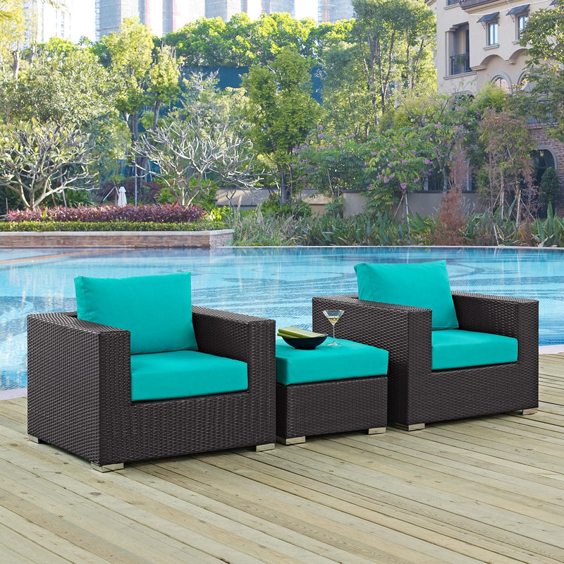 Modway Furniture Outdoor Seating Sets EEI-2174-EXP-TRQ-SET IMAGE 6