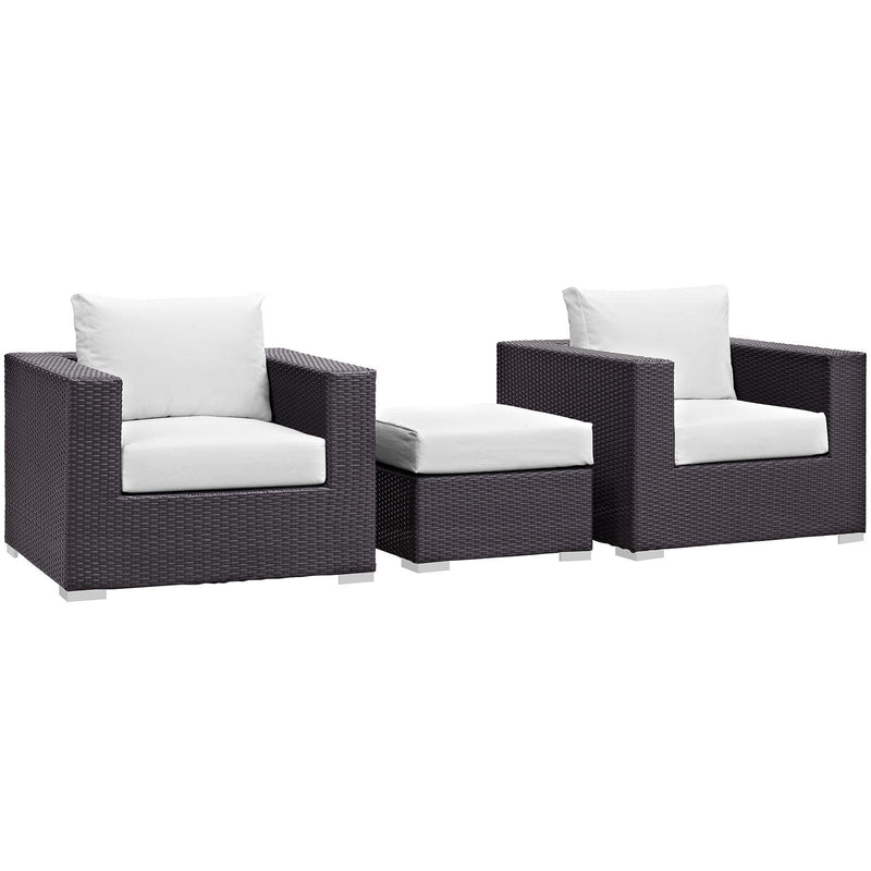 Modway Furniture Outdoor Seating Sets EEI-2174-EXP-WHI-SET IMAGE 2