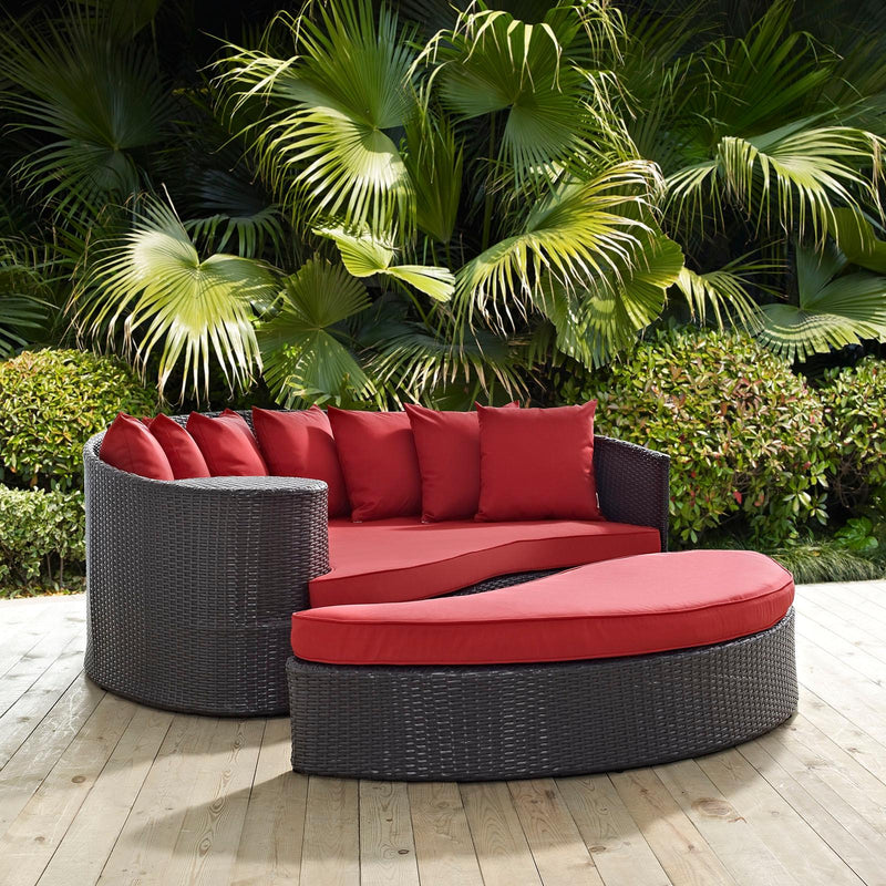 Modway Furniture Outdoor Seating Daybed EEI-2176-EXP-RED IMAGE 4