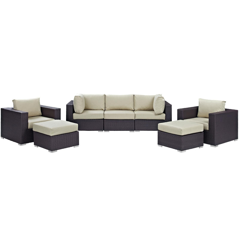 Modway Furniture Outdoor Seating Sets EEI-2200-EXP-BEI-SET IMAGE 2