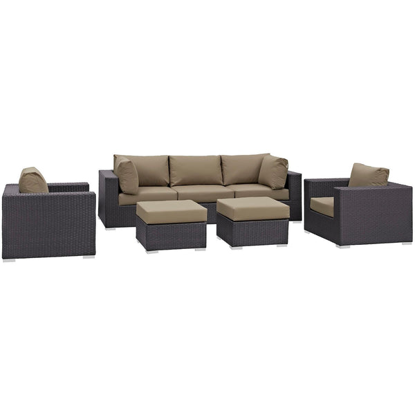 Modway Furniture Outdoor Seating Sets EEI-2200-EXP-MOC-SET IMAGE 1