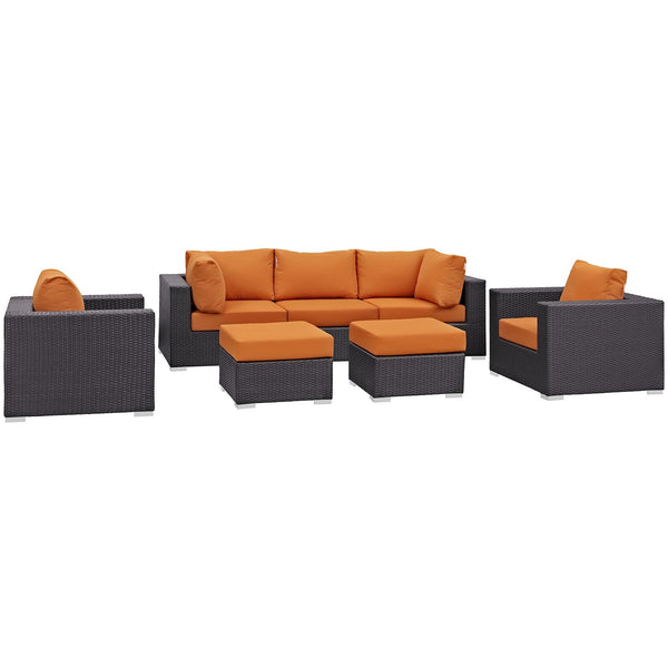 Modway Furniture Outdoor Seating Sets EEI-2200-EXP-ORA-SET IMAGE 1