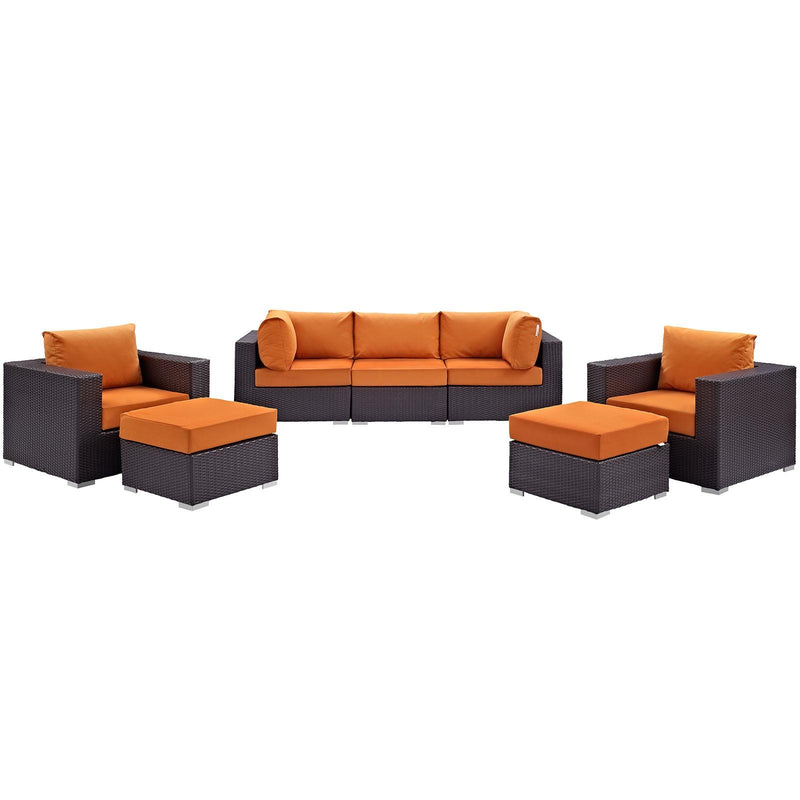 Modway Furniture Outdoor Seating Sets EEI-2200-EXP-ORA-SET IMAGE 2