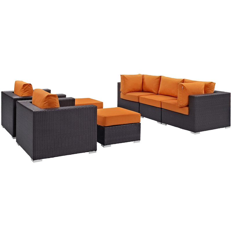 Modway Furniture Outdoor Seating Sets EEI-2200-EXP-ORA-SET IMAGE 3