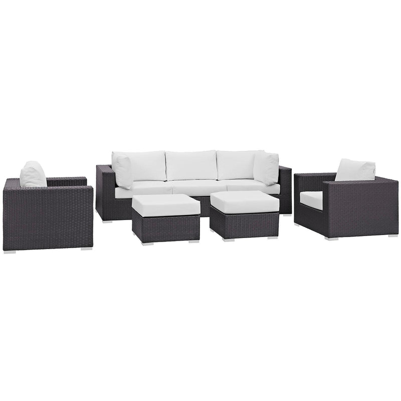 Modway Furniture Outdoor Seating Sets EEI-2200-EXP-WHI-SET IMAGE 1