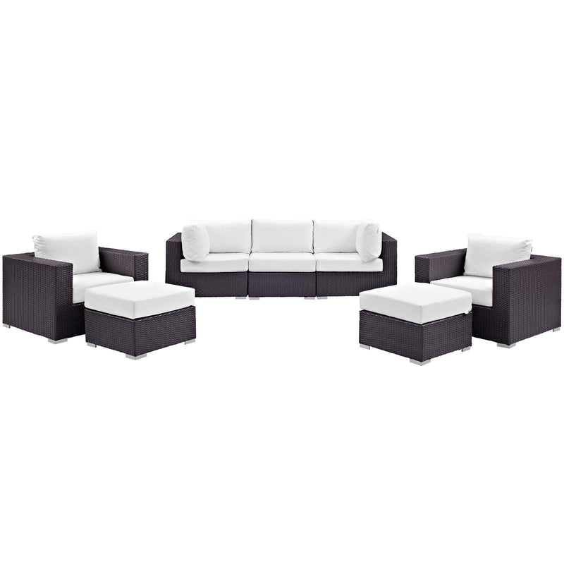 Modway Furniture Outdoor Seating Sets EEI-2200-EXP-WHI-SET IMAGE 2