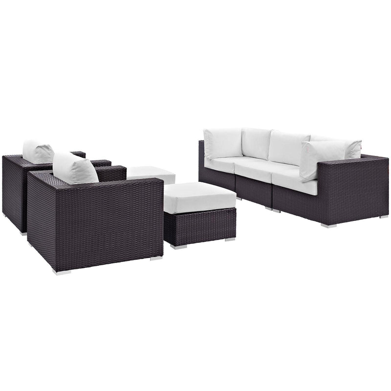 Modway Furniture Outdoor Seating Sets EEI-2200-EXP-WHI-SET IMAGE 3