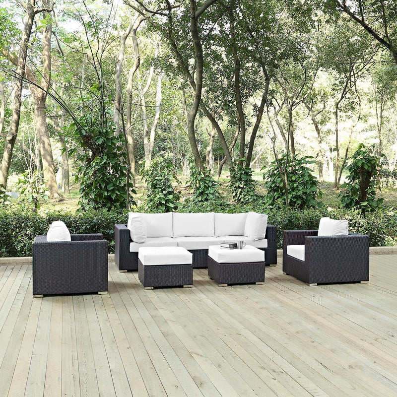 Modway Furniture Outdoor Seating Sets EEI-2200-EXP-WHI-SET IMAGE 8