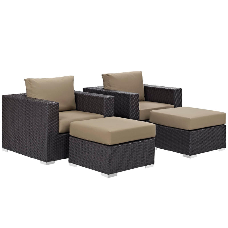 Modway Furniture Outdoor Seating Sets EEI-2202-EXP-MOC-SET IMAGE 2