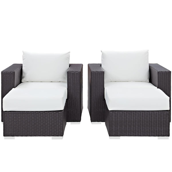 Modway Furniture Outdoor Seating Sets EEI-2202-EXP-WHI-SET IMAGE 1