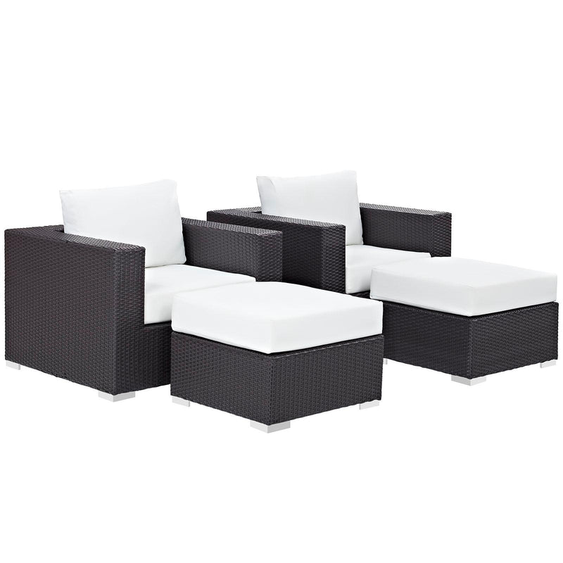 Modway Furniture Outdoor Seating Sets EEI-2202-EXP-WHI-SET IMAGE 3