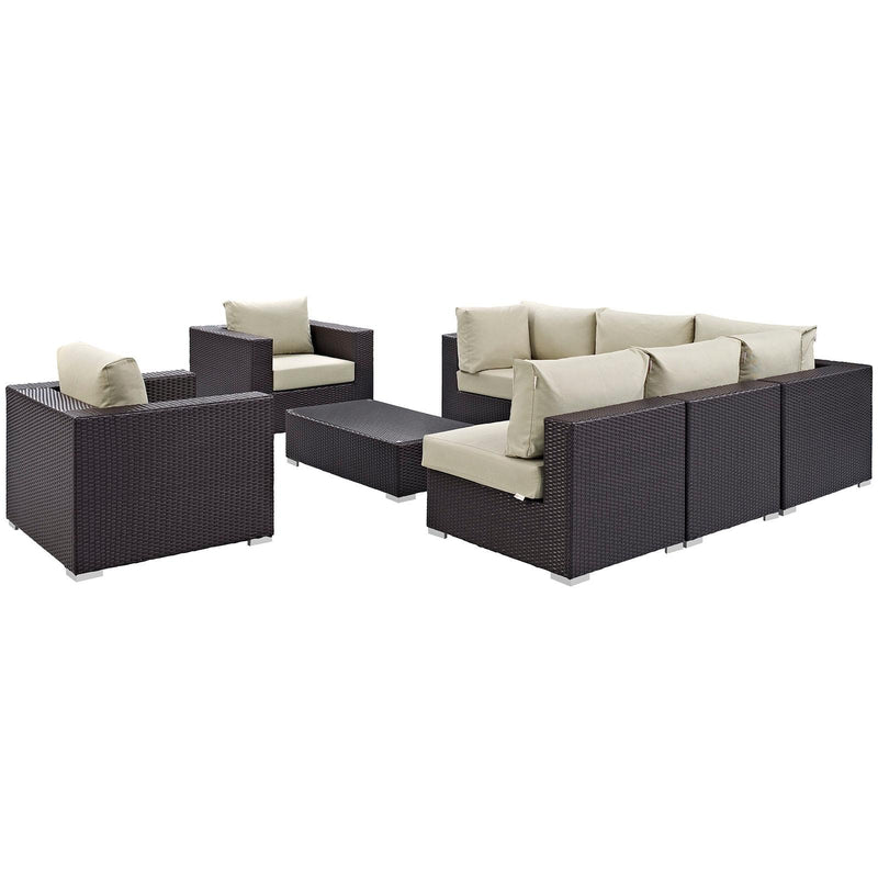 Modway Furniture Outdoor Seating Sets EEI-2203-EXP-BEI-SET IMAGE 2