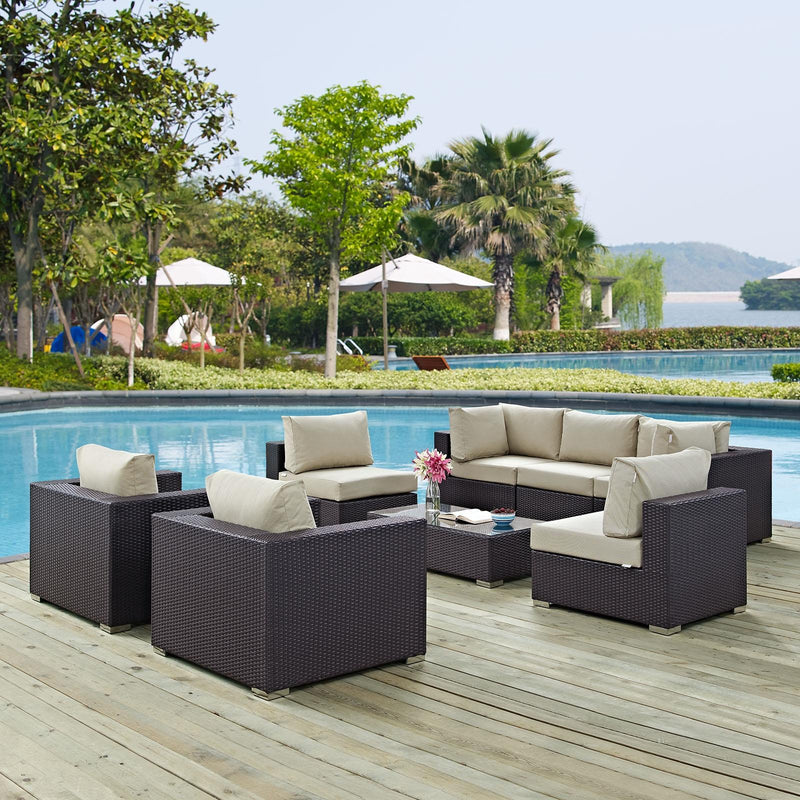 Modway Furniture Outdoor Seating Sets EEI-2203-EXP-BEI-SET IMAGE 8