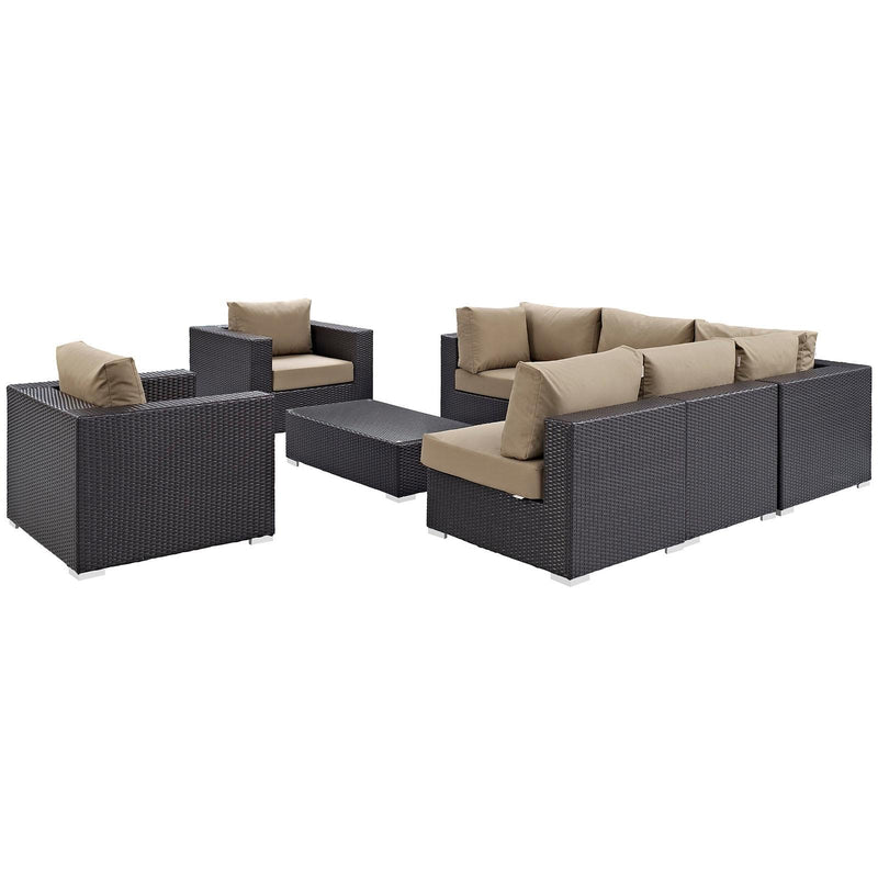 Modway Furniture Outdoor Seating Sets EEI-2203-EXP-MOC-SET IMAGE 2