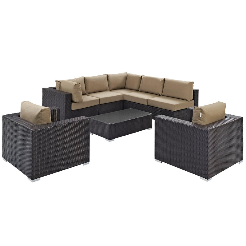 Modway Furniture Outdoor Seating Sets EEI-2203-EXP-MOC-SET IMAGE 3