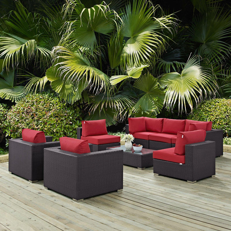 Modway Furniture Outdoor Seating Sets EEI-2203-EXP-RED-SET IMAGE 8