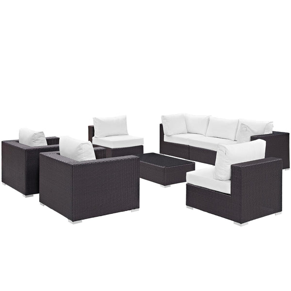 Modway Furniture Outdoor Seating Sets EEI-2203-EXP-WHI-SET IMAGE 1