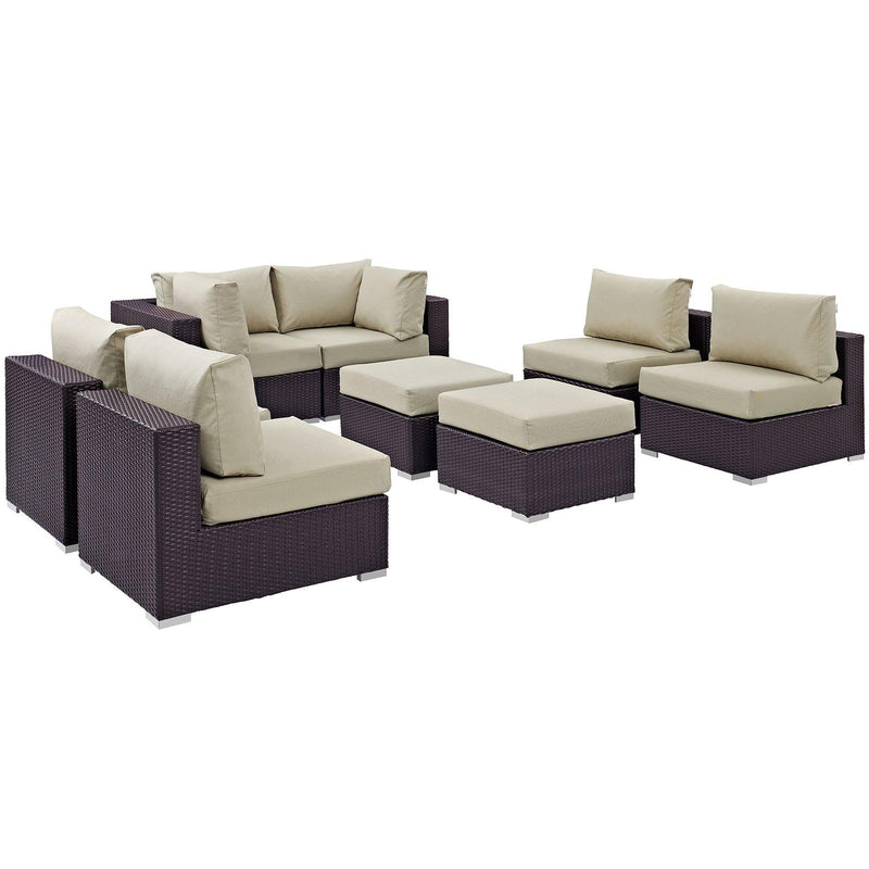 Modway Furniture Outdoor Seating Sets EEI-2204-EXP-BEI-SET IMAGE 2