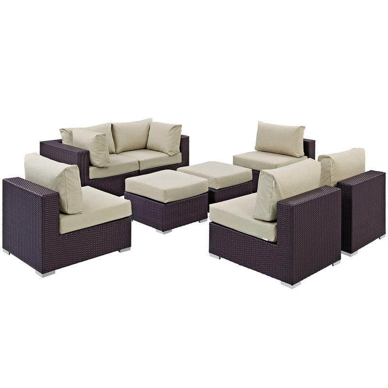 Modway Furniture Outdoor Seating Sets EEI-2204-EXP-BEI-SET IMAGE 3