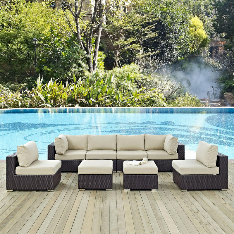 Modway Furniture Outdoor Seating Sets EEI-2204-EXP-BEI-SET IMAGE 7