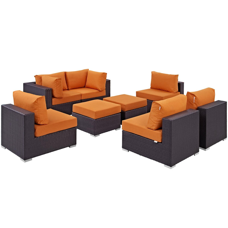 Modway Furniture Outdoor Seating Sets EEI-2204-EXP-ORA-SET IMAGE 3