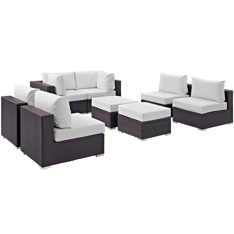 Modway Furniture Outdoor Seating Sets EEI-2204-EXP-WHI-SET IMAGE 2