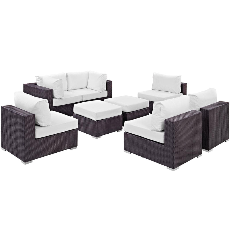 Modway Furniture Outdoor Seating Sets EEI-2204-EXP-WHI-SET IMAGE 3