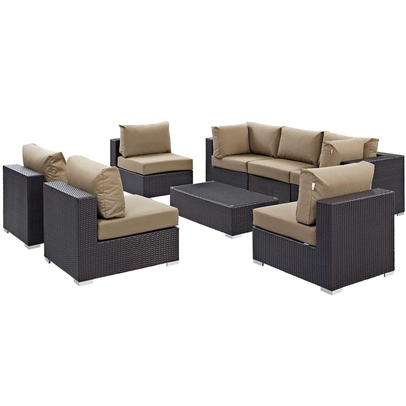 Modway Furniture Outdoor Seating Sets EEI-2205-EXP-MOC-SET IMAGE 3