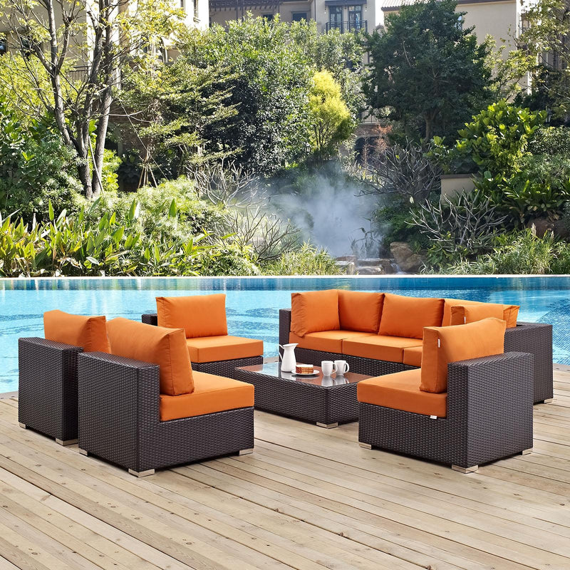 Modway Furniture Outdoor Seating Sets EEI-2205-EXP-ORA-SET IMAGE 7